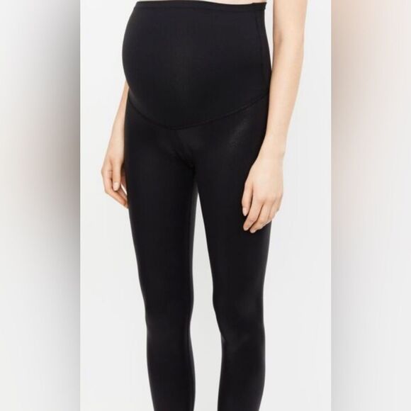 Beyond the Bump Coated Maternity Leggings in Black Size S - Picture 3 of 13